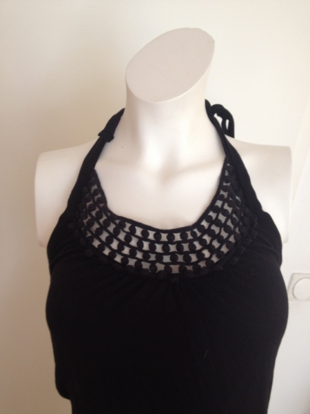 Neckholdertop/Partytop von H&M (schwarz, Spitze, Häkel)