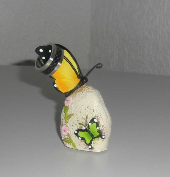 Schöner Ring, Edelstahl mit Lederband 19 mm 