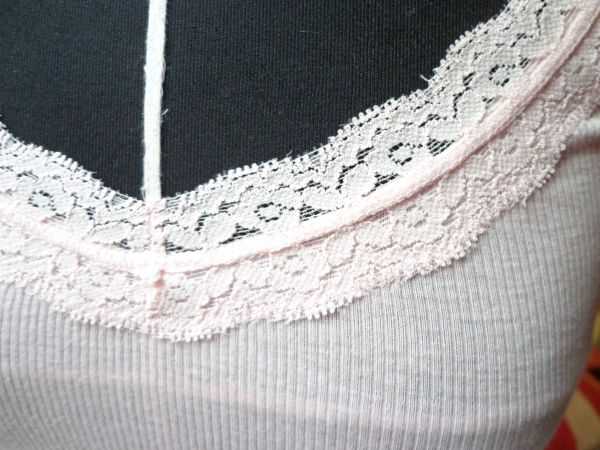 Spitzentop Tanktop von H&M in rosé