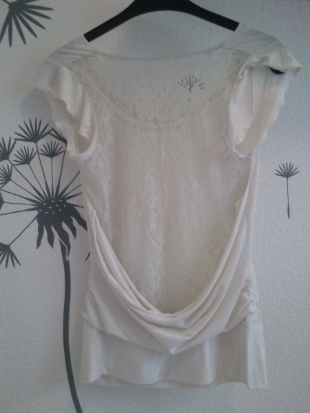 T-Shirt rückenfrei mit Spitze