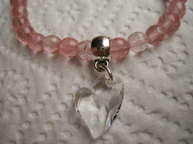 Armband Quarz Perlen Swarovski 925er Silber