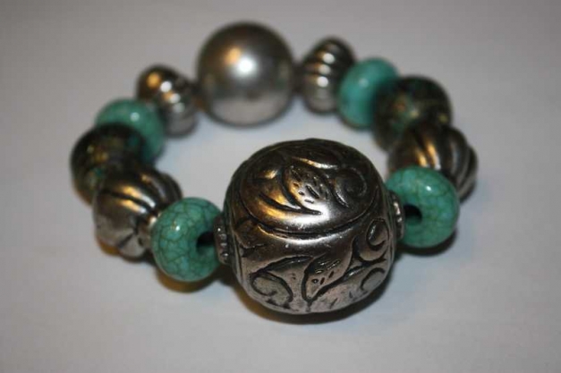 wunderschönes, silber-türkises Armband