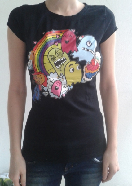 Monster Fishbone T-Shirt Größe XS