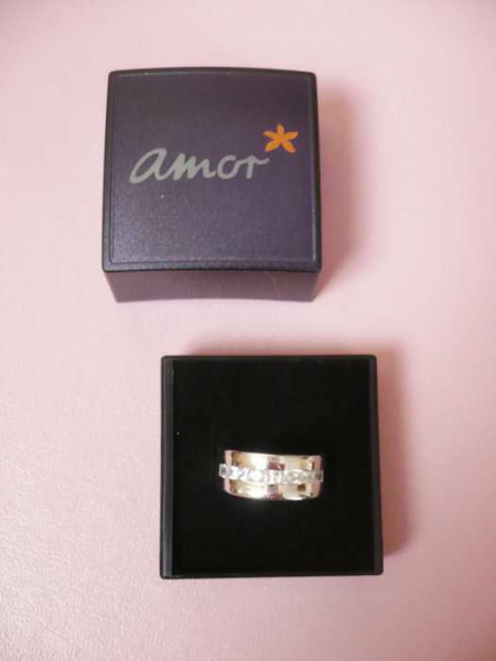 Amor Ring Strass 56 925 Sterling Silber