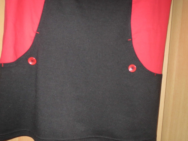Kleid, Jersey-Shirtkleid, Gr.42, schwarz-rot