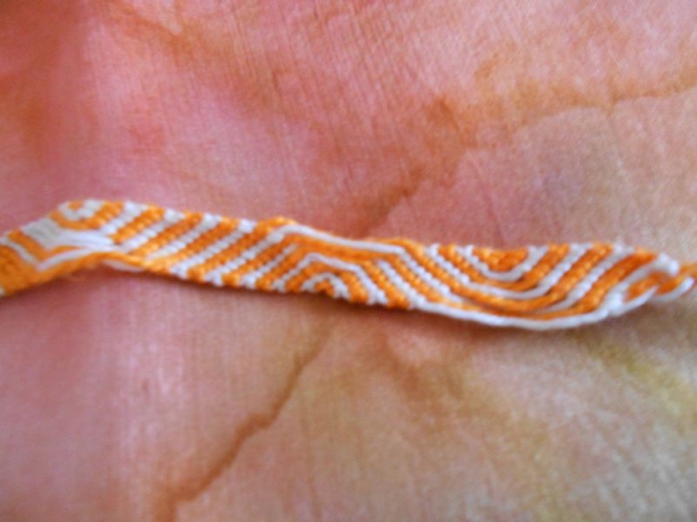 Armband | Freundschaftsarmband orange-weiß