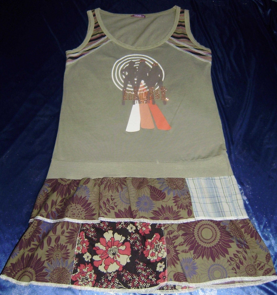 Ausgefallenes Mini Kleid oder Tunika, ärmellos, Gr. M 