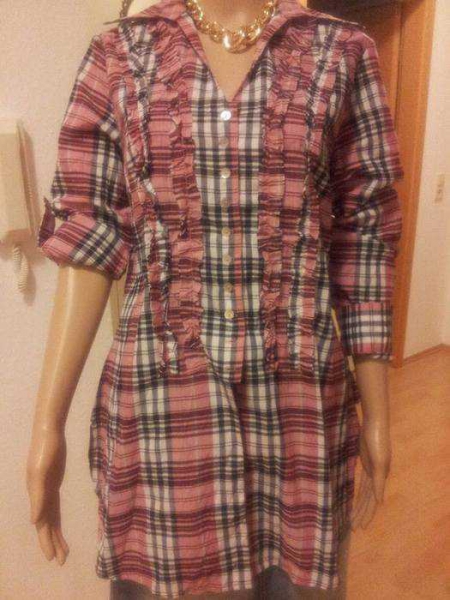 Super schöne Lange Kariertes Bluse von Laura di Sarpi Neu