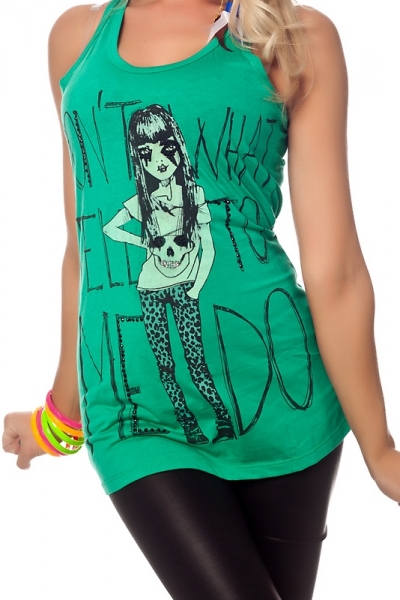 Tanktop/Top/Shirt -Nieten/Glitzer Gr.36 Top / ital.Mode