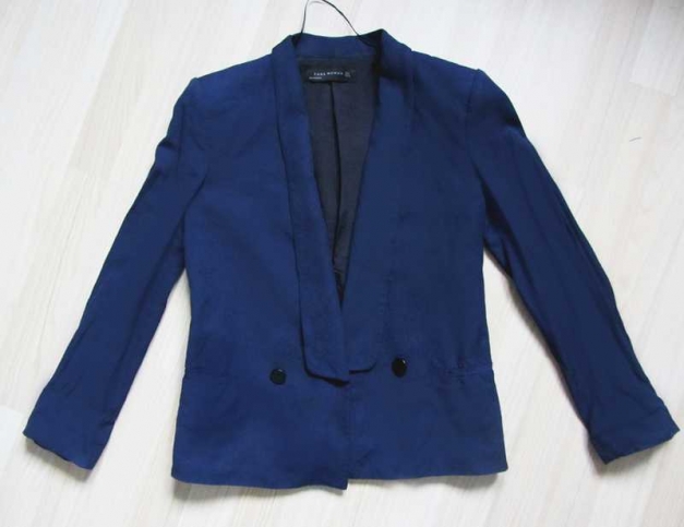 Zara Blazer S 36 dunkel blau marine einreihig