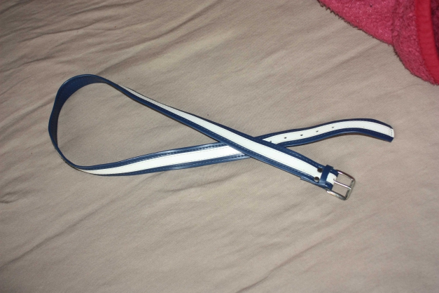 Gürtel in blau weiß, Marine Look