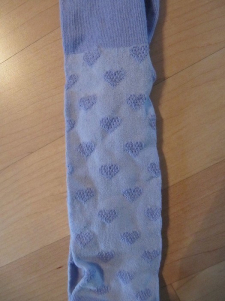 Süße Strumpfhose mit Herzchen flieder Gr.86/92