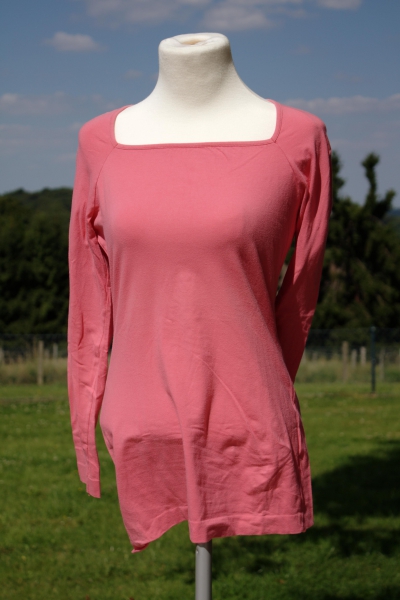 Langarm-Shirt Longsleeve vintage 80er 90er Benetton pink eng