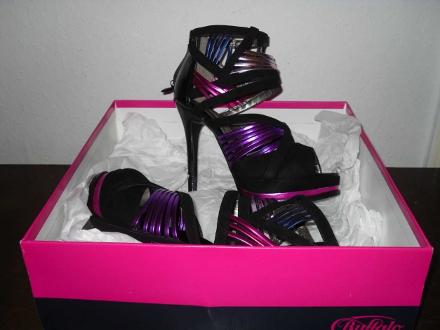 Buffalo Highheels schwarz/lila/pink/blau