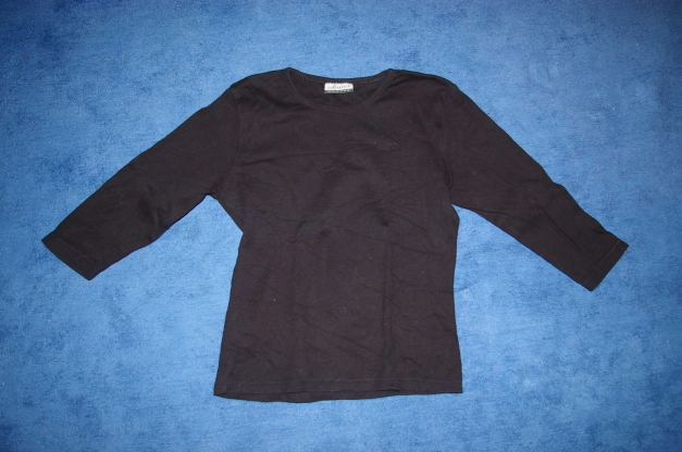 schlichtes, schwarzes Shirt, XS
