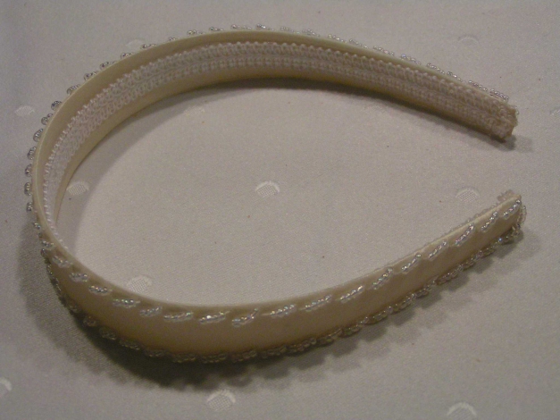 Romantik Lolita Haarreifen creme mit Perlen echt süss Hochzeit UVP 9,90€