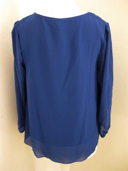 Chiffontop blau königsblau XS-S *NEU mit Etikett*