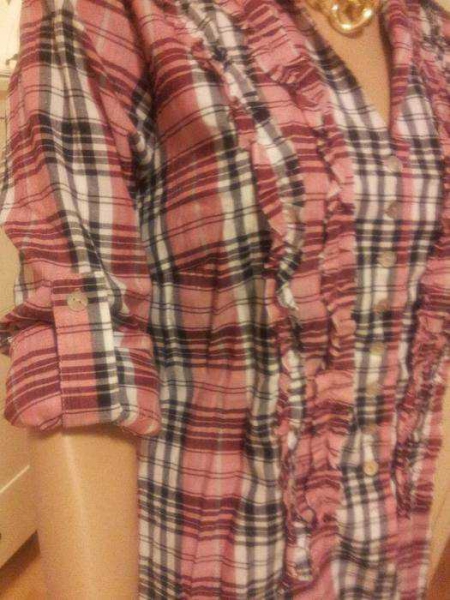 Super schöne Lange Kariertes Bluse von Laura di Sarpi Neu