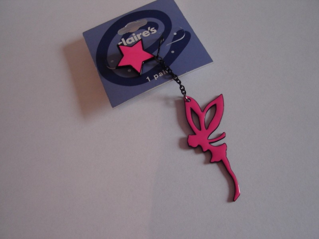 Claire's Ohrringe Stern Tinkabell Pink Skrull