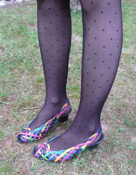 Bally 80er Vintage Peeptoes Slingbacks Sandaletten Gr. 36 bunt