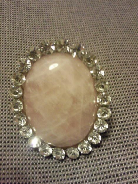 Auffälliger Rosenquarz - Ring