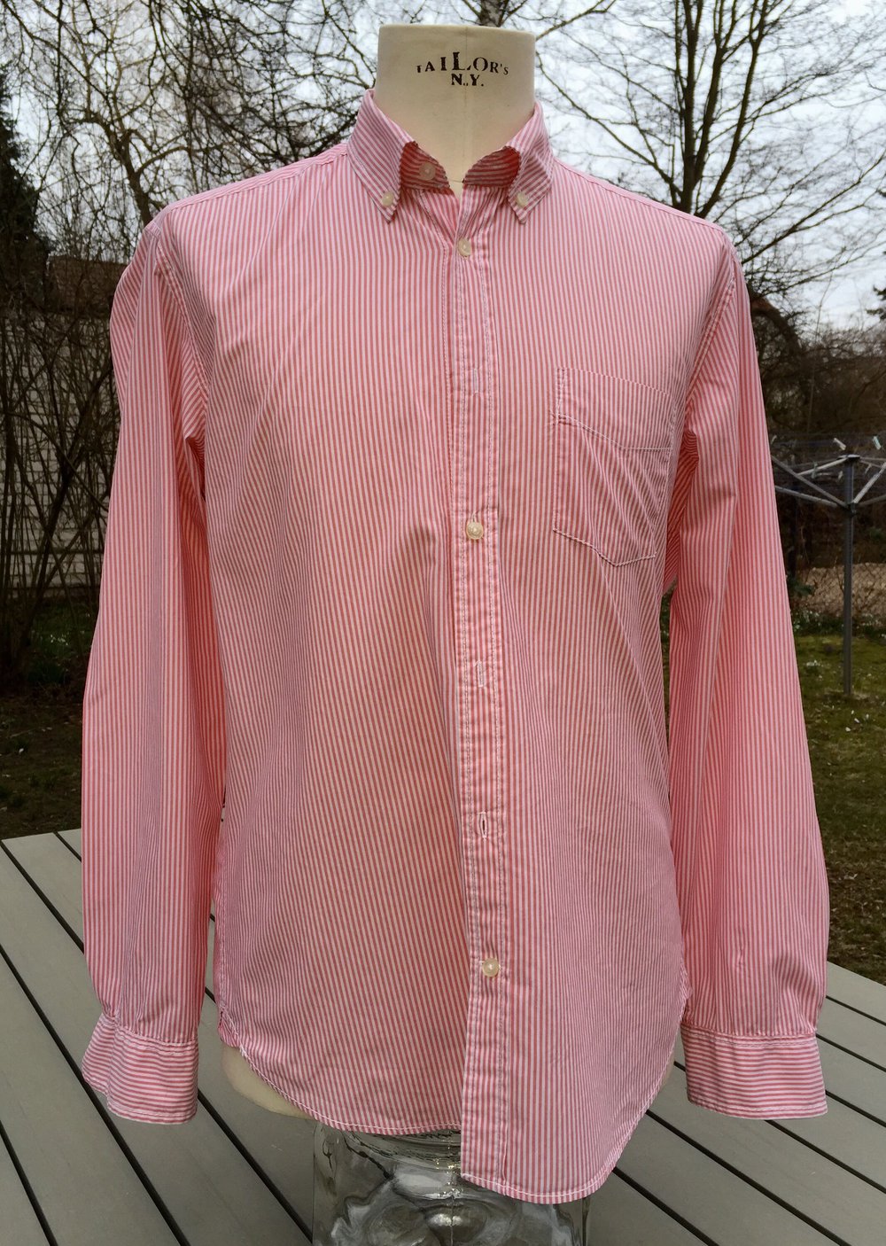 H&M Nadelstreifen HEMD rosa/weiß Gr. M