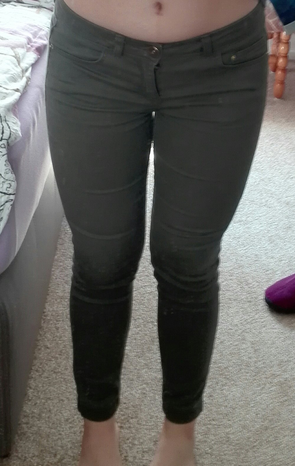 !Gekürzte! Khaki Jeans