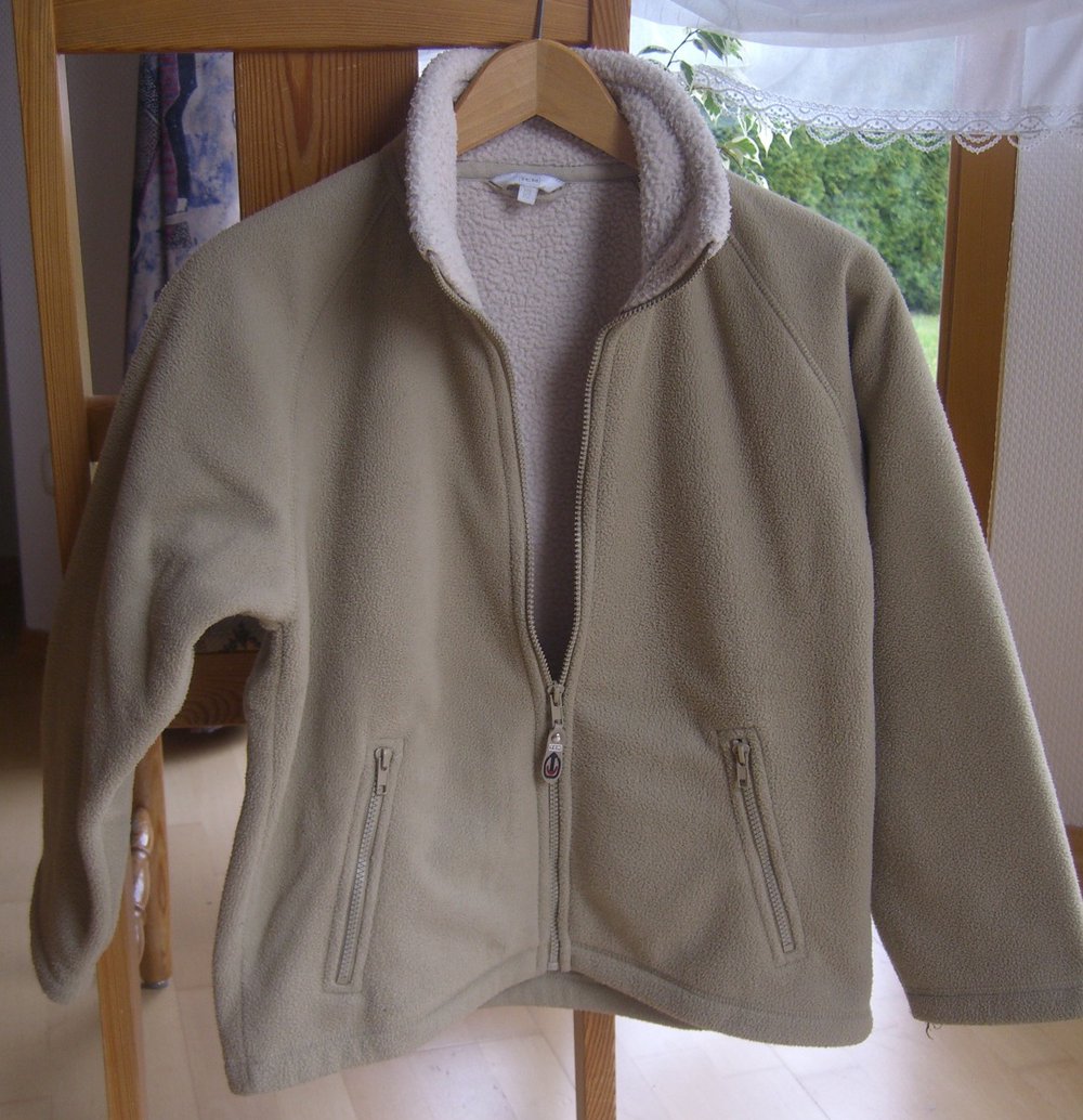 Warme Lammfelljacke, beige