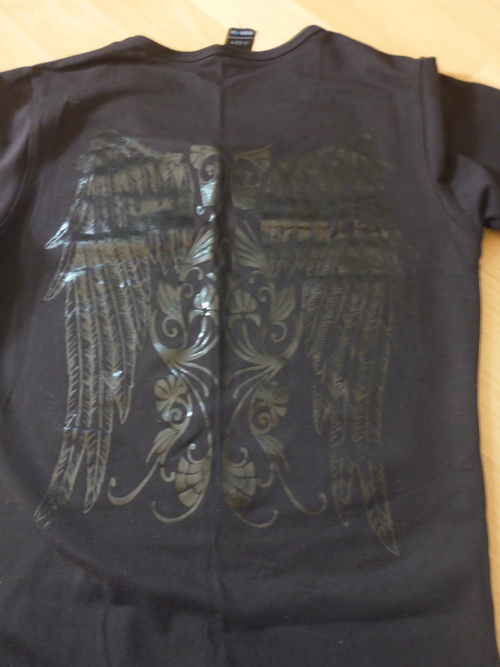 T- Shirt schwarz, Sonar, Ornamente, Gr. S.