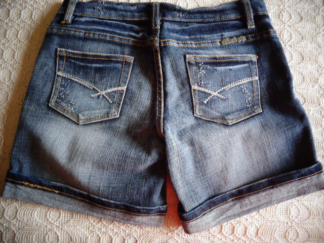 Shorts Jeans-Shorts dunkelblau Gr. M bzw. ca. Gr. 38, used-Look