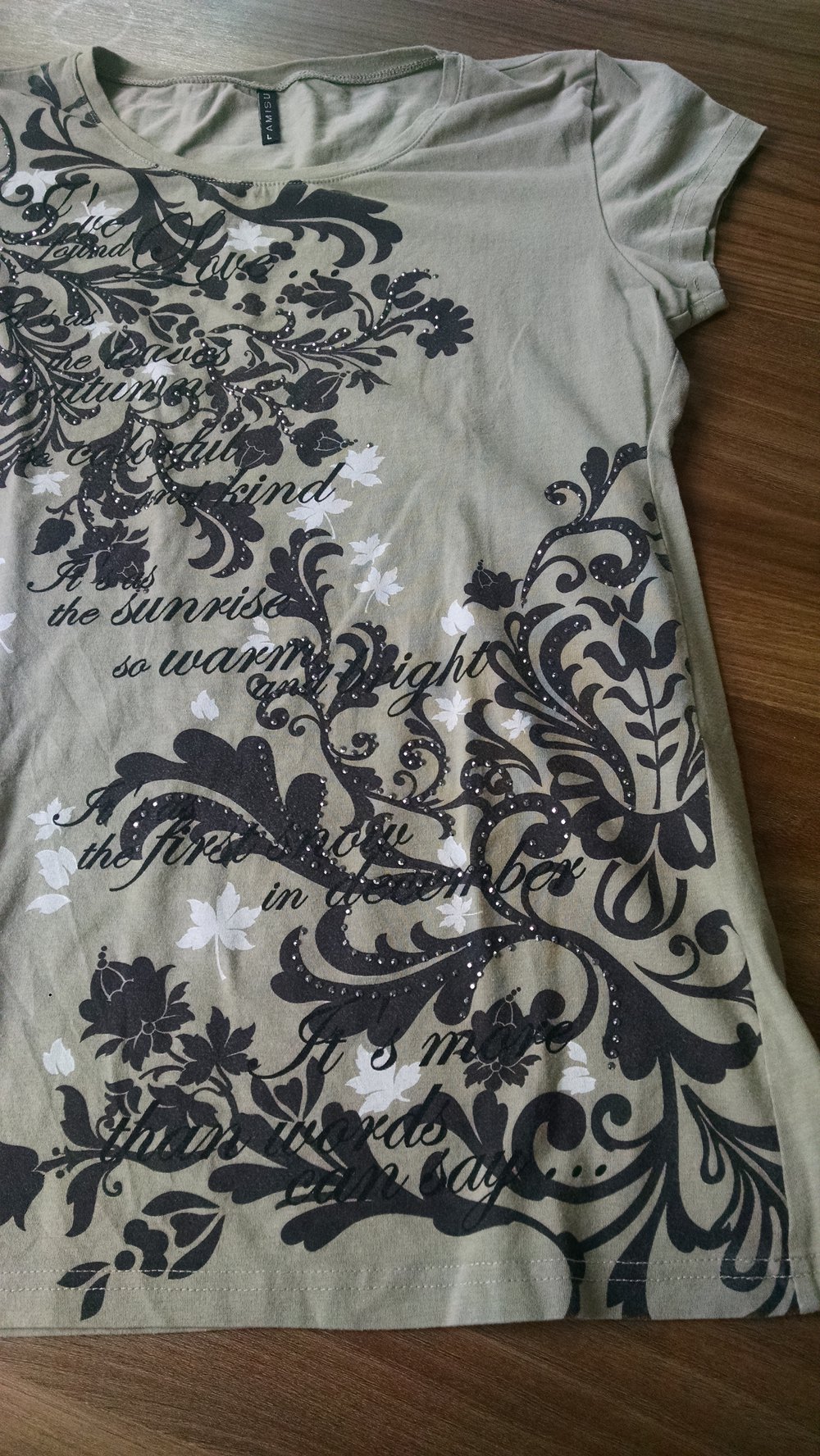 Blumenranken - T-Shirt Gr. L