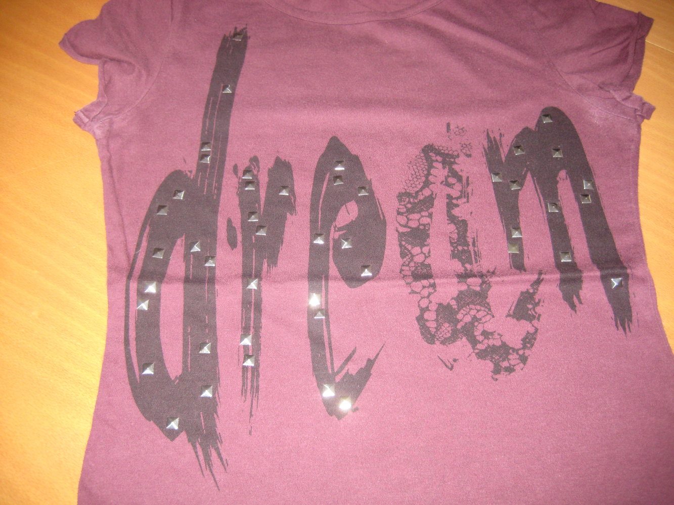 Tom Tailor Shirt mit Print   und Niet-Pailletten #Größe XS (164?)