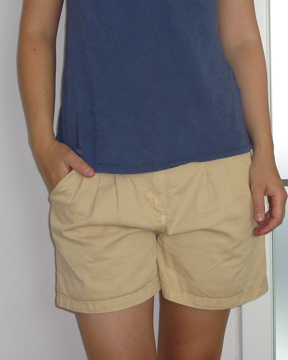 H&M High Waist Chino Shorts Hose beige Größe 34 XS