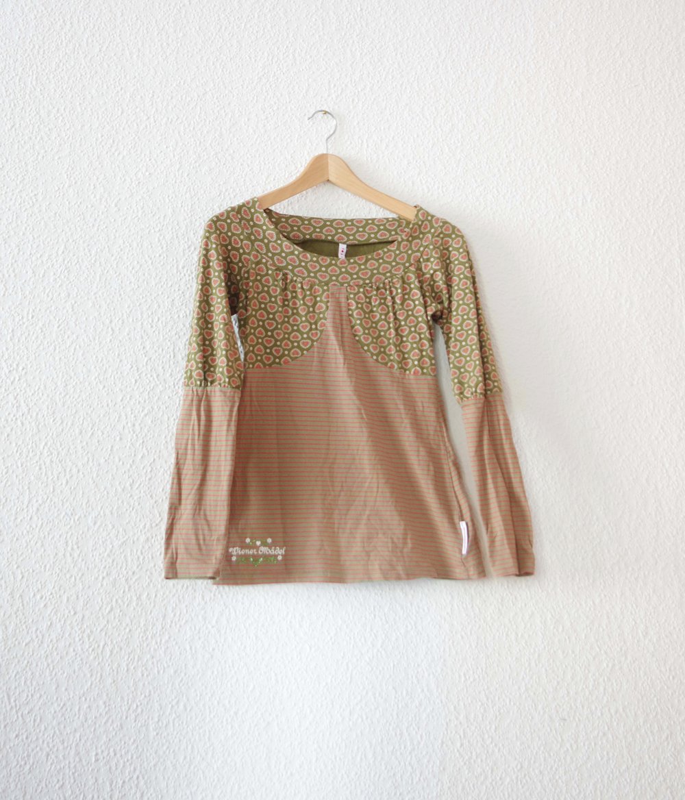 Blutsgeschwister Thermal Gr. S 36 38 Longsleeve grün orange