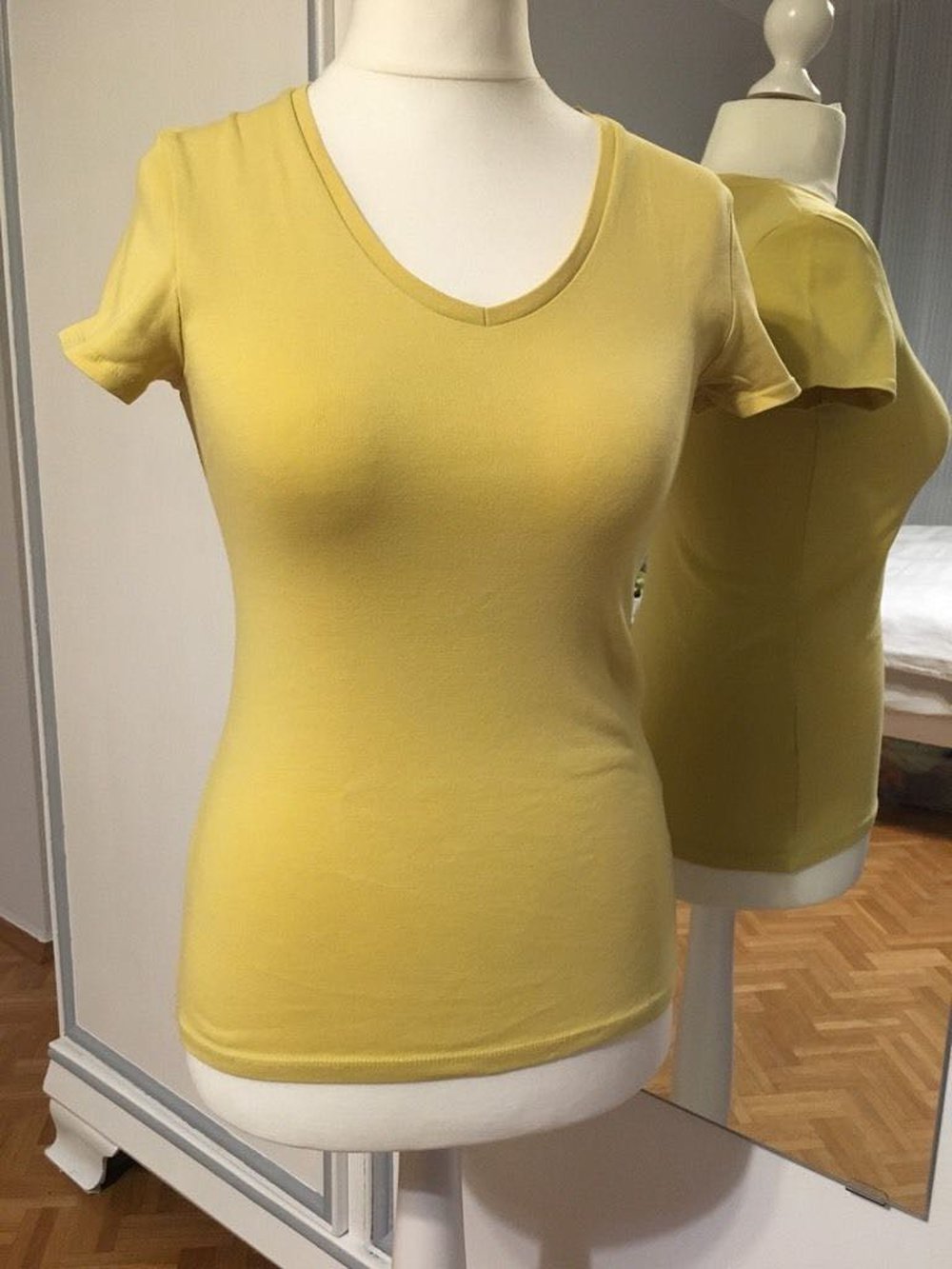 Shirt Oberteil T-Shirt H&M gelb Größe M