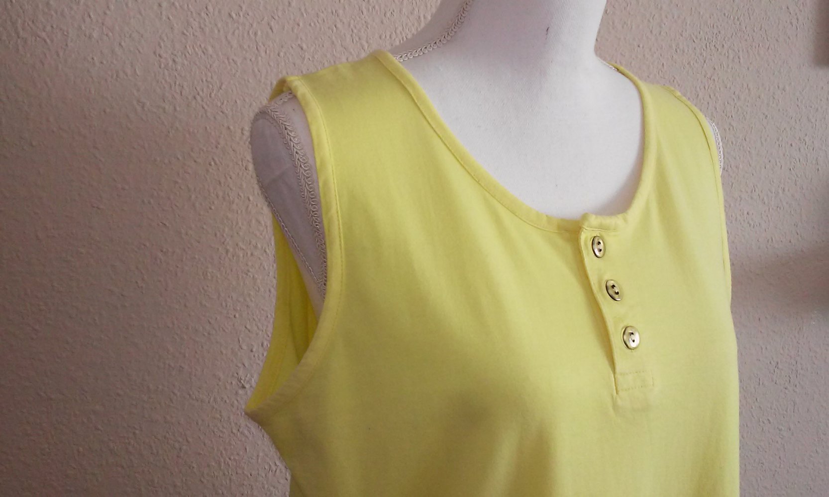 Neu! klassisches Trägershirt Tanktop Shirt Top gelb sweet valley