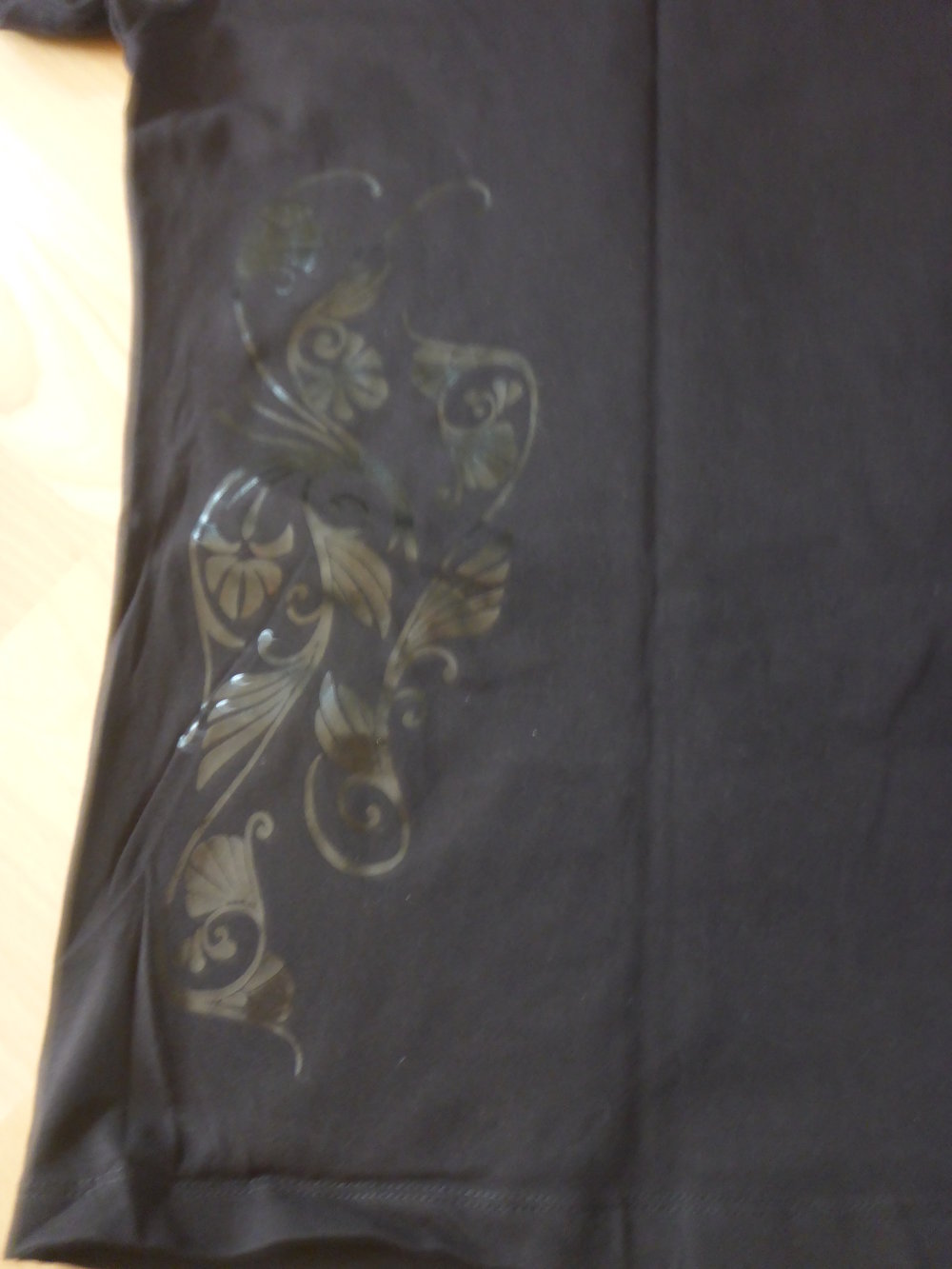 T- Shirt schwarz, Sonar, Ornamente, Gr. S.