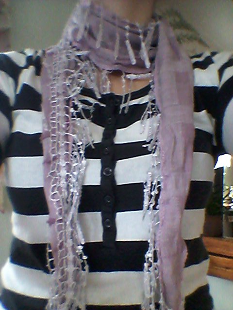 Tuch Fransen helllila rosa