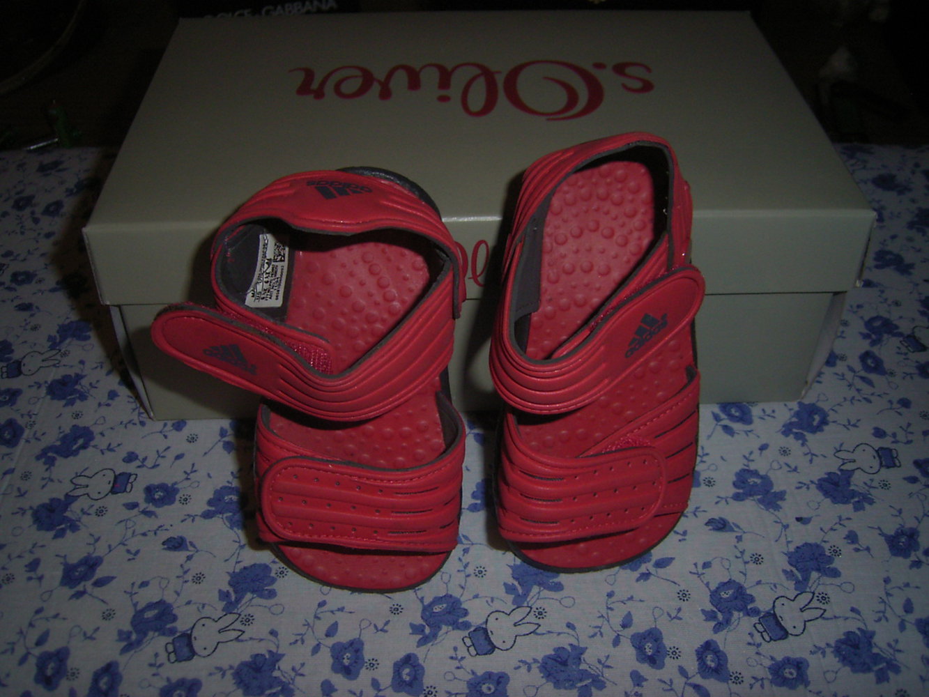 Adidas Sandale Strandschuh Badesandale rot Gr. US 6 1/2 = Gr.22 