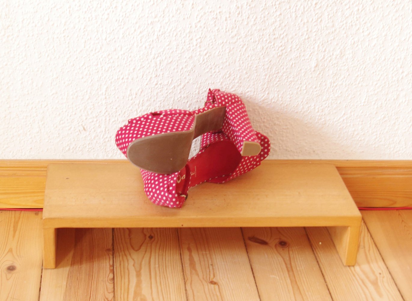 Jeffrey Campbell Gr. 41 El Carmen Plateau Schuhe Sandalen rot weiß Polkadots