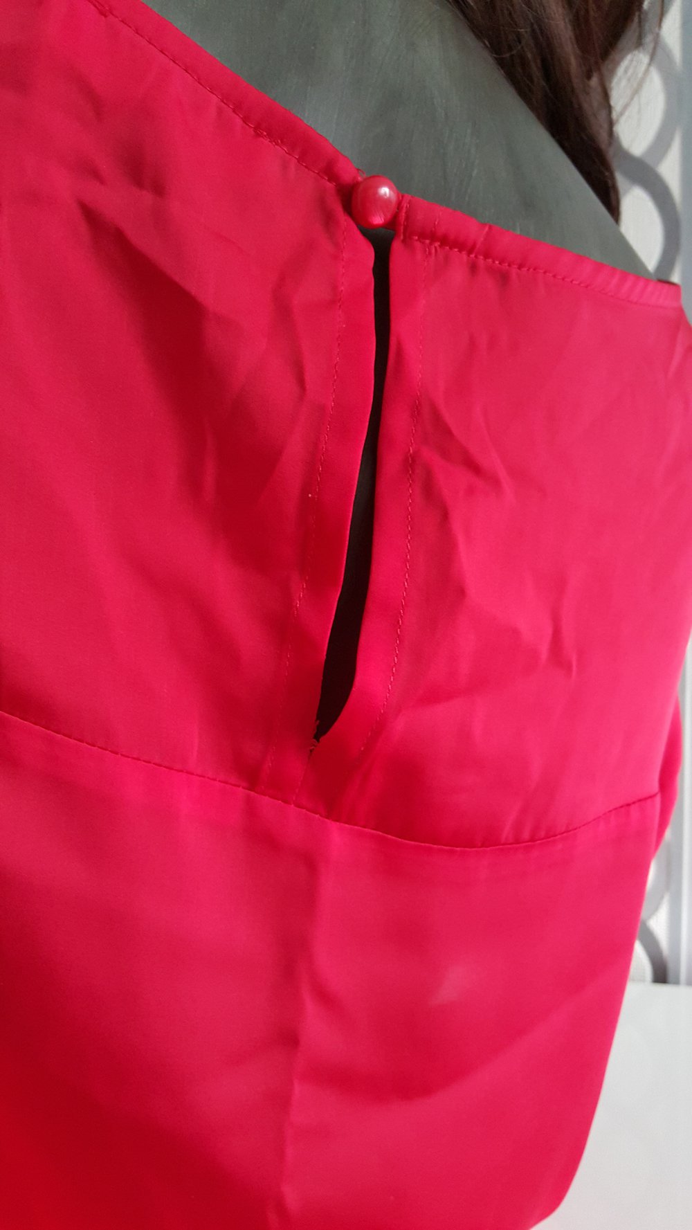 Elegantes Oberteil Bluse Rot 40 L auch M 38