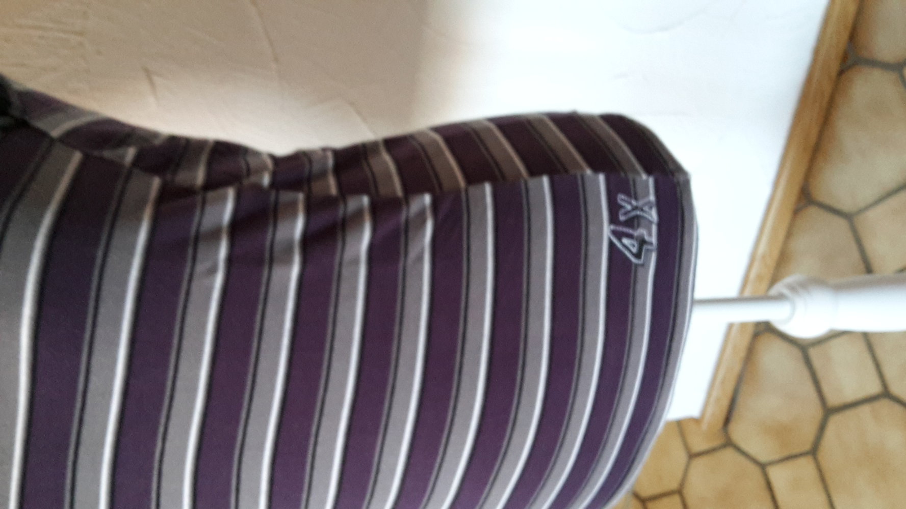 tanktop XS/34 gestreift lila violett grau schwarz sommer Stickere