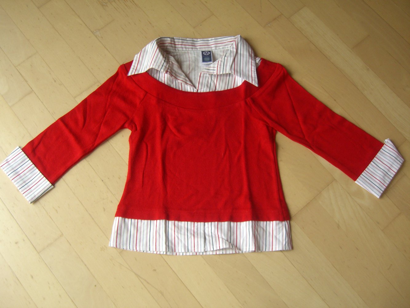 Langarm Shirt mit Bluseneinsatz, von C&A