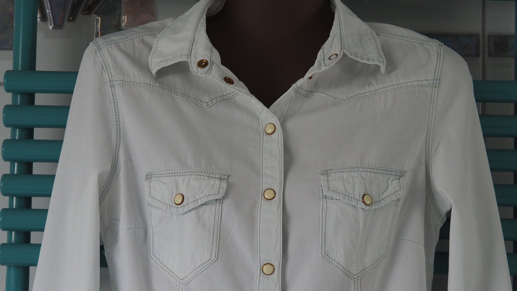 Sehr helles Jeans Hemd von Primark Gr. 36