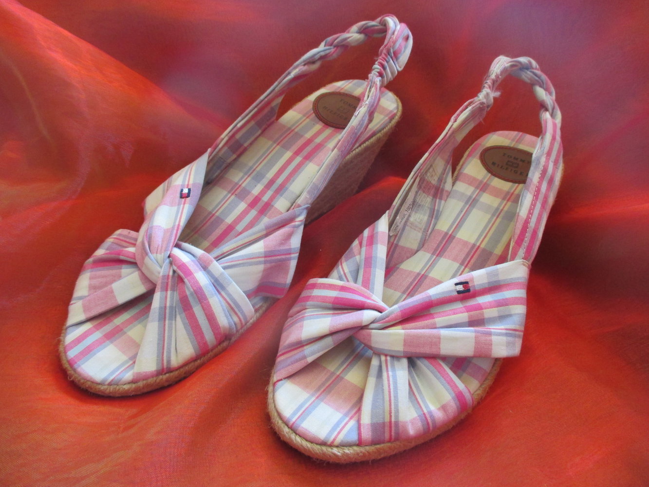 NEU 50er Jahre Rockabilly Style Keil- Absatz Wedges Karo SANDALEN SANDALETTEN 