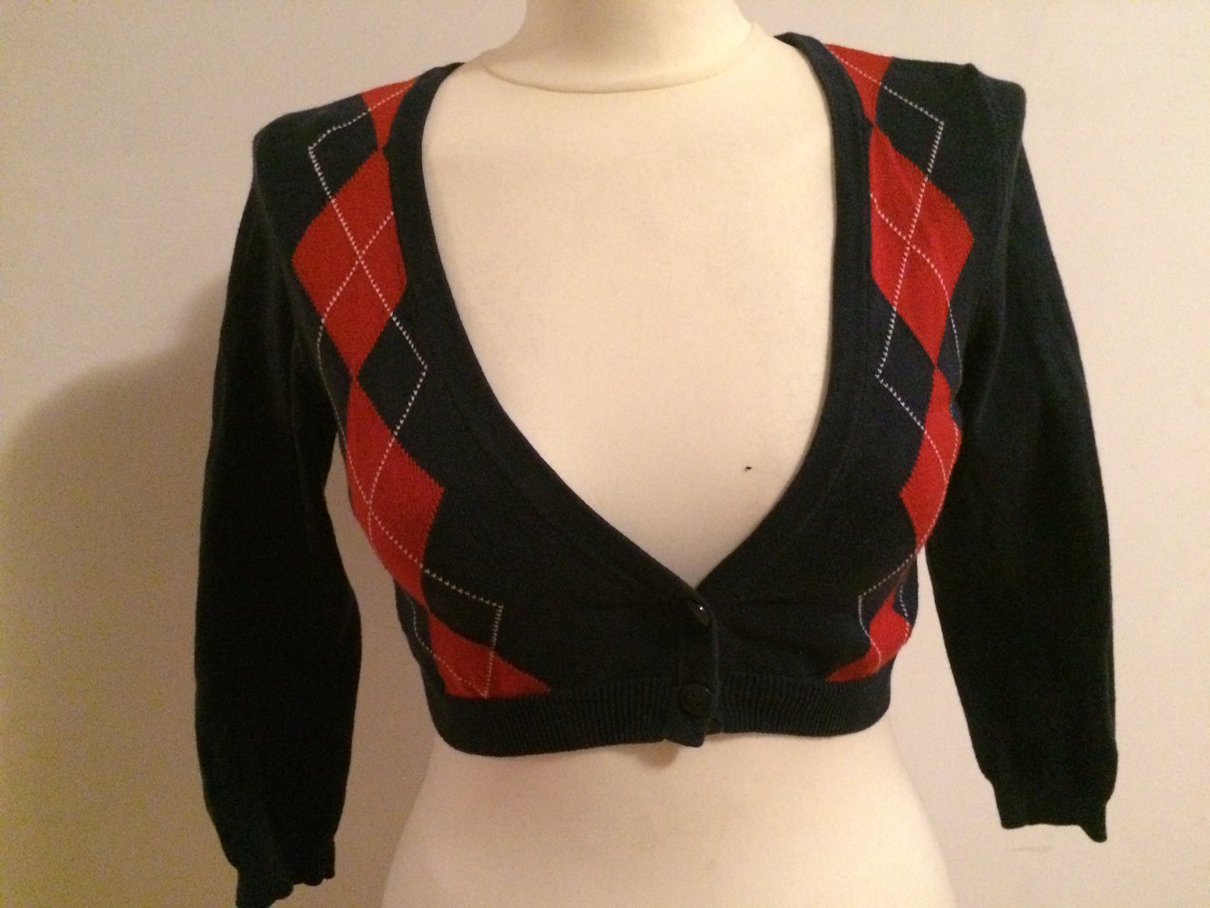 Bolero British kariert rot blau langärmlig