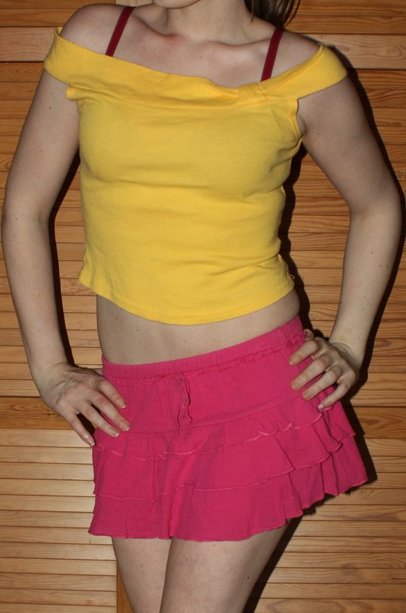 Gelbes Carmen Top Tally Weijl Gr. S