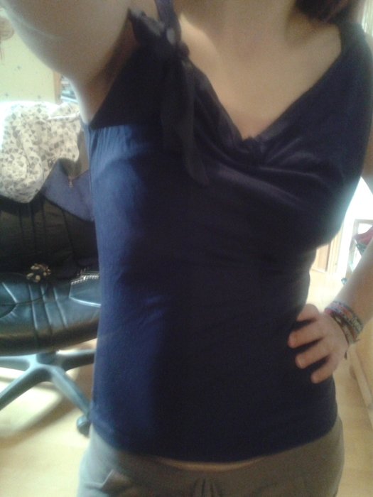 Shirt blau keine Ärmel