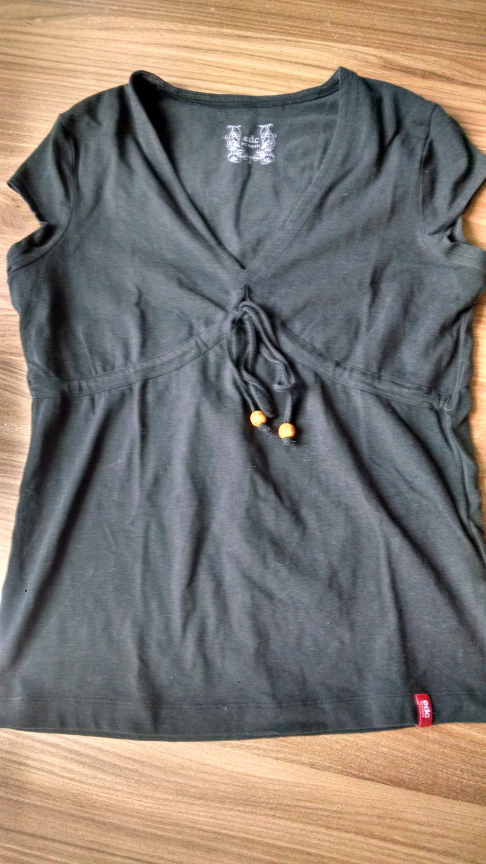 Sommerliches schwarzes Tunikatop Gr. 38/40