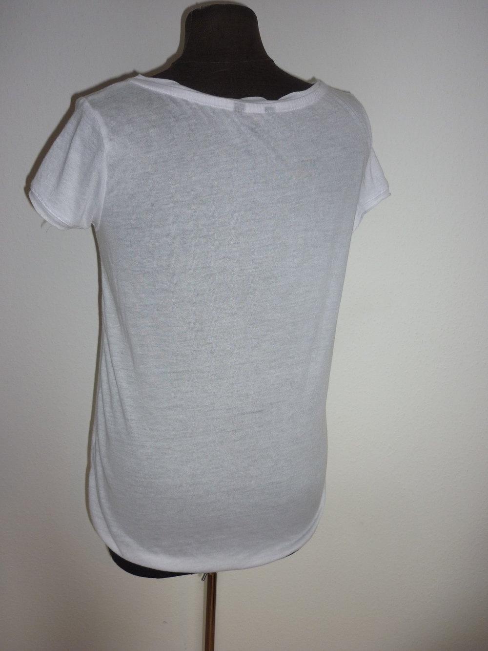 Review T-Shirt Shirt weiß Print schwarz weiß Größe XS 34